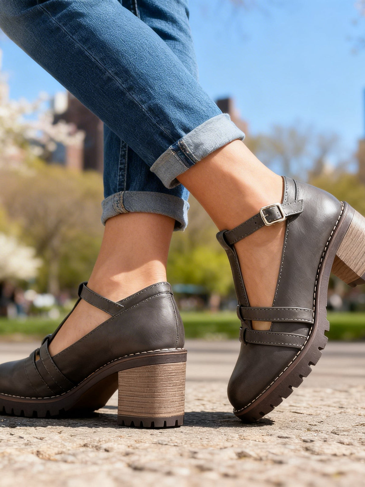 T-Strap Loafers for Women