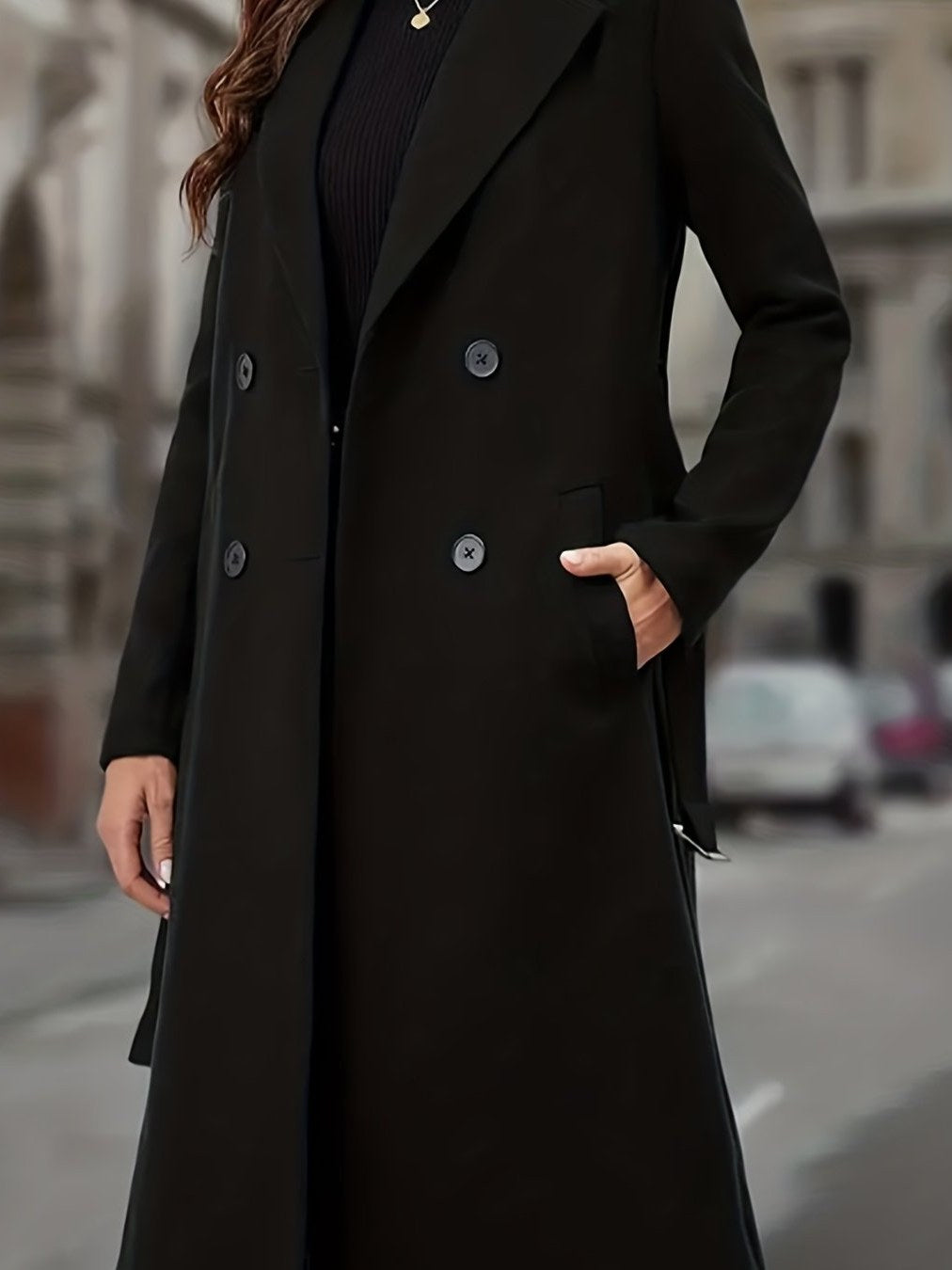 Tailored Double Breasted Coat for Women