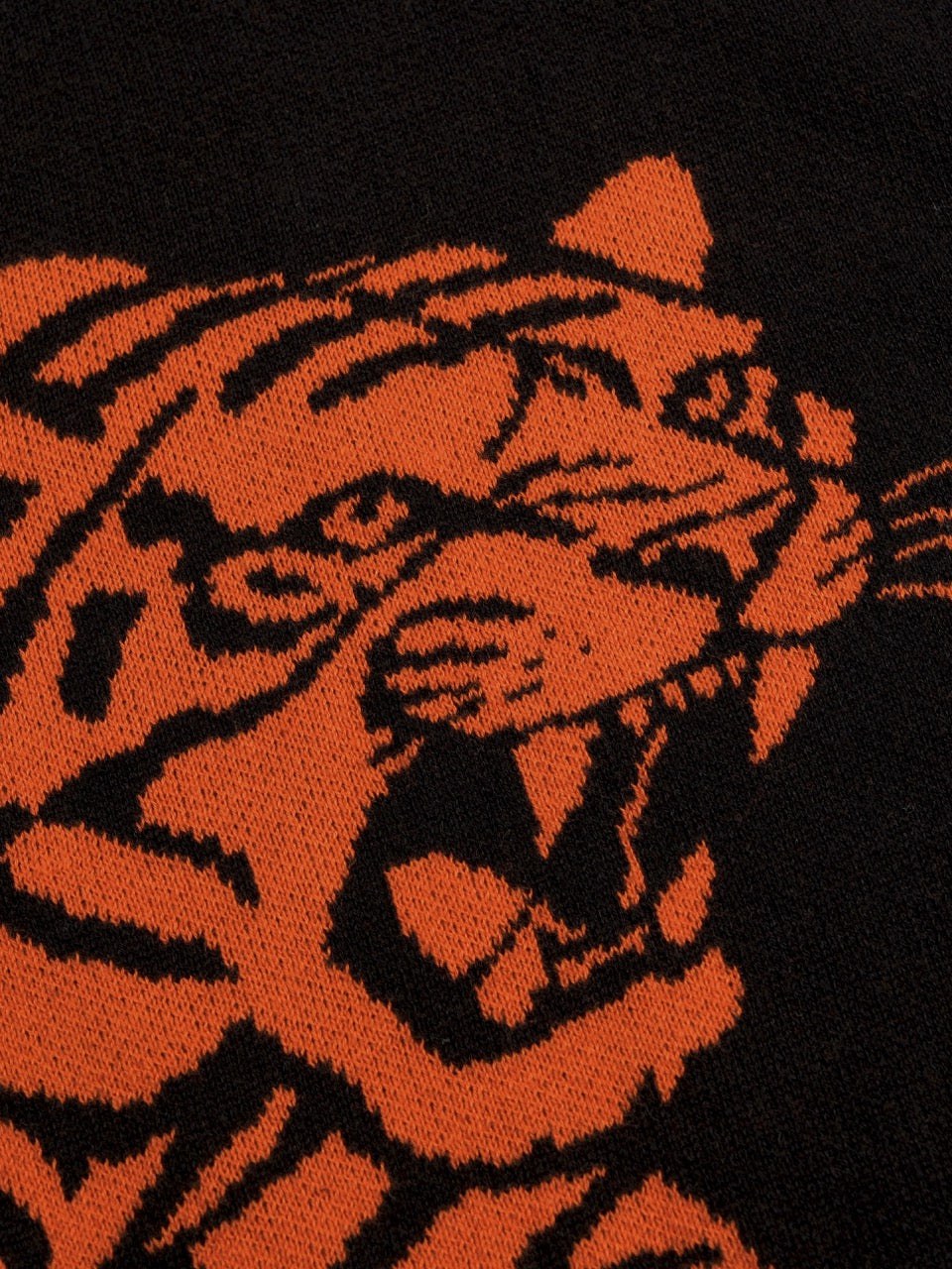 Tiger Jacquard Polo Cardigan for Men