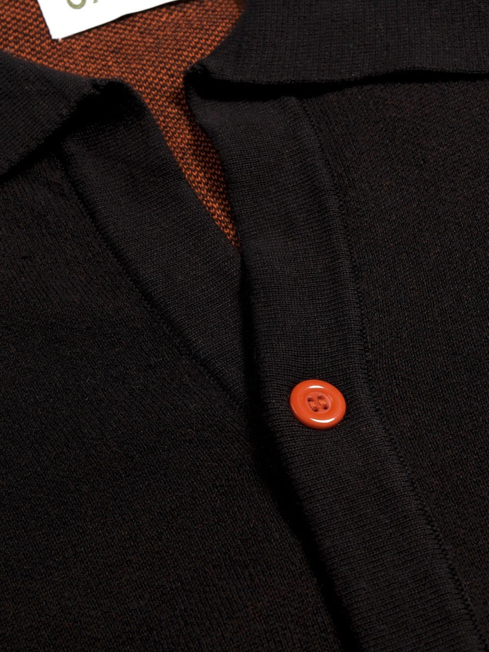 Tiger Jacquard Polo Cardigan for Men