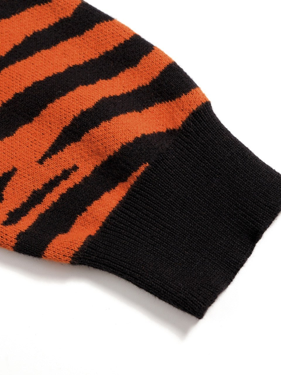 Tiger Jacquard Polo Cardigan for Men