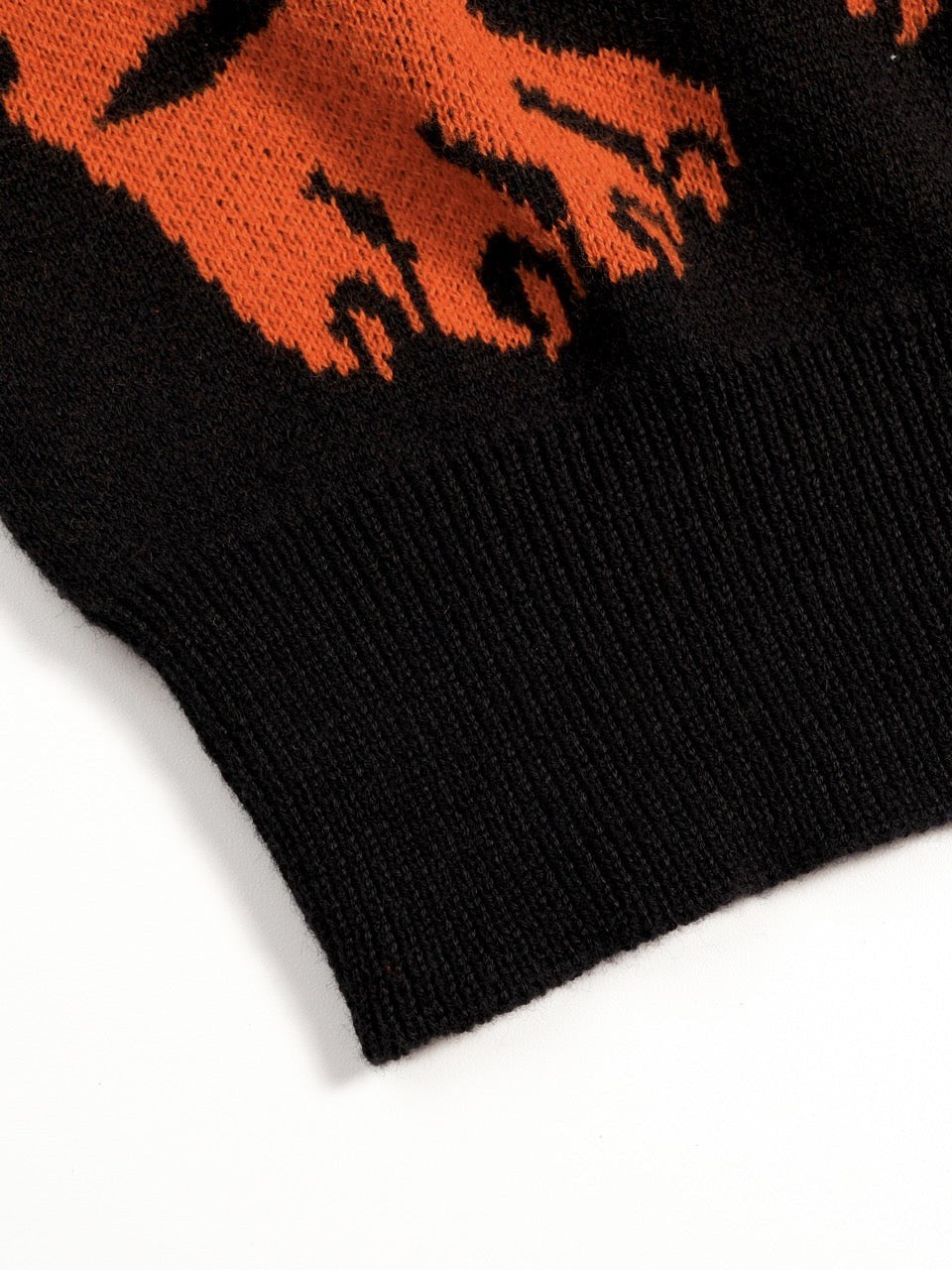 Tiger Jacquard Polo Cardigan for Men