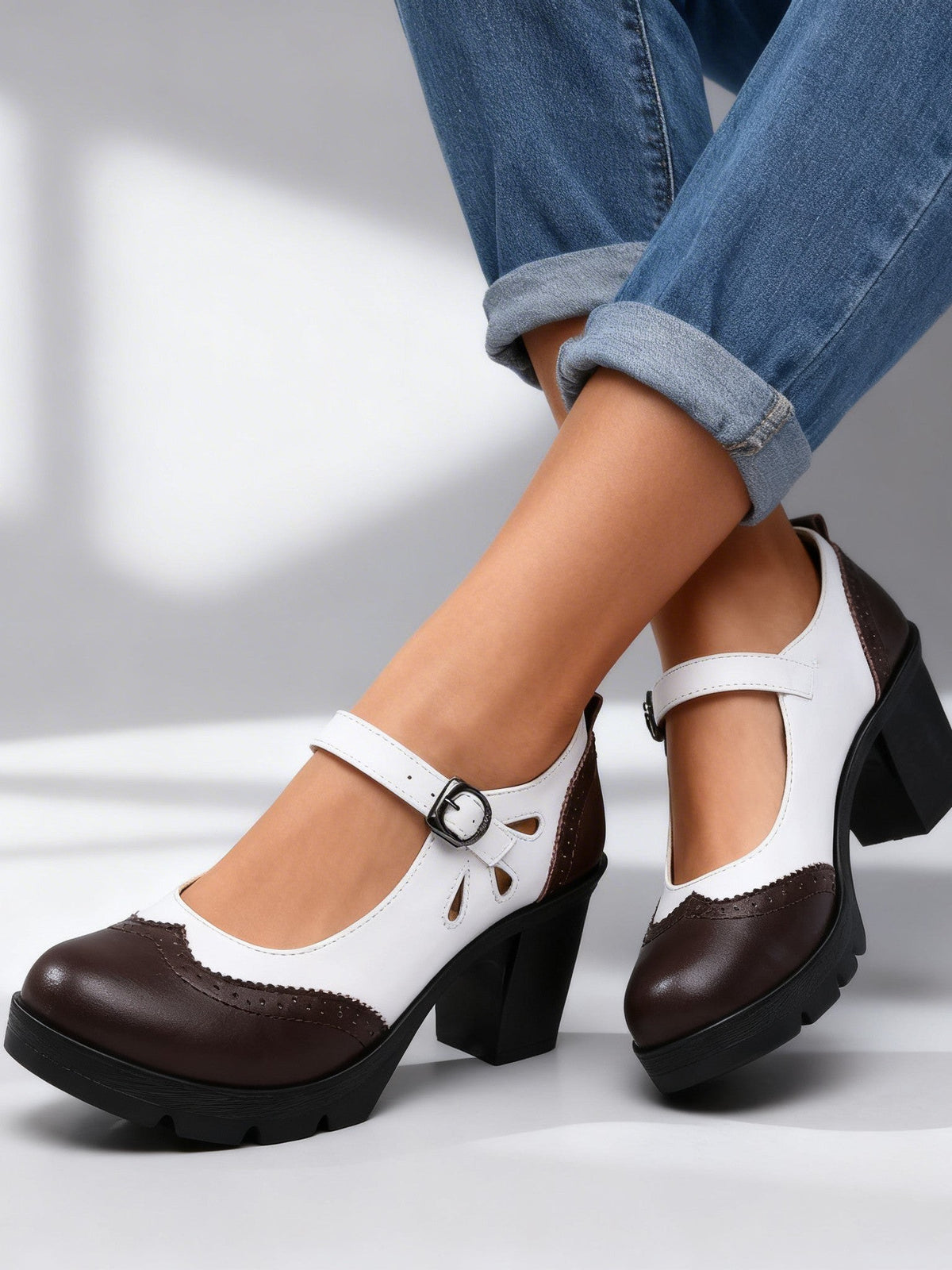 Two-Tone Loafers for Women