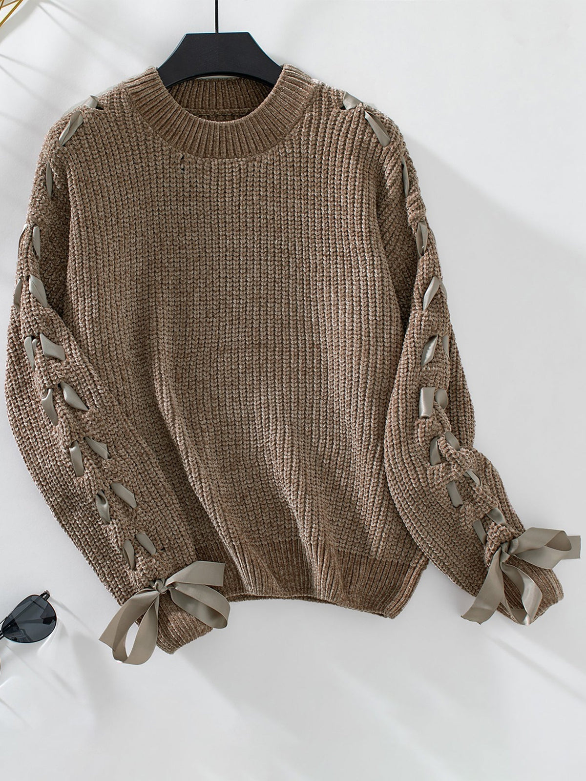 Waffle Knit Sweatshirt for Women