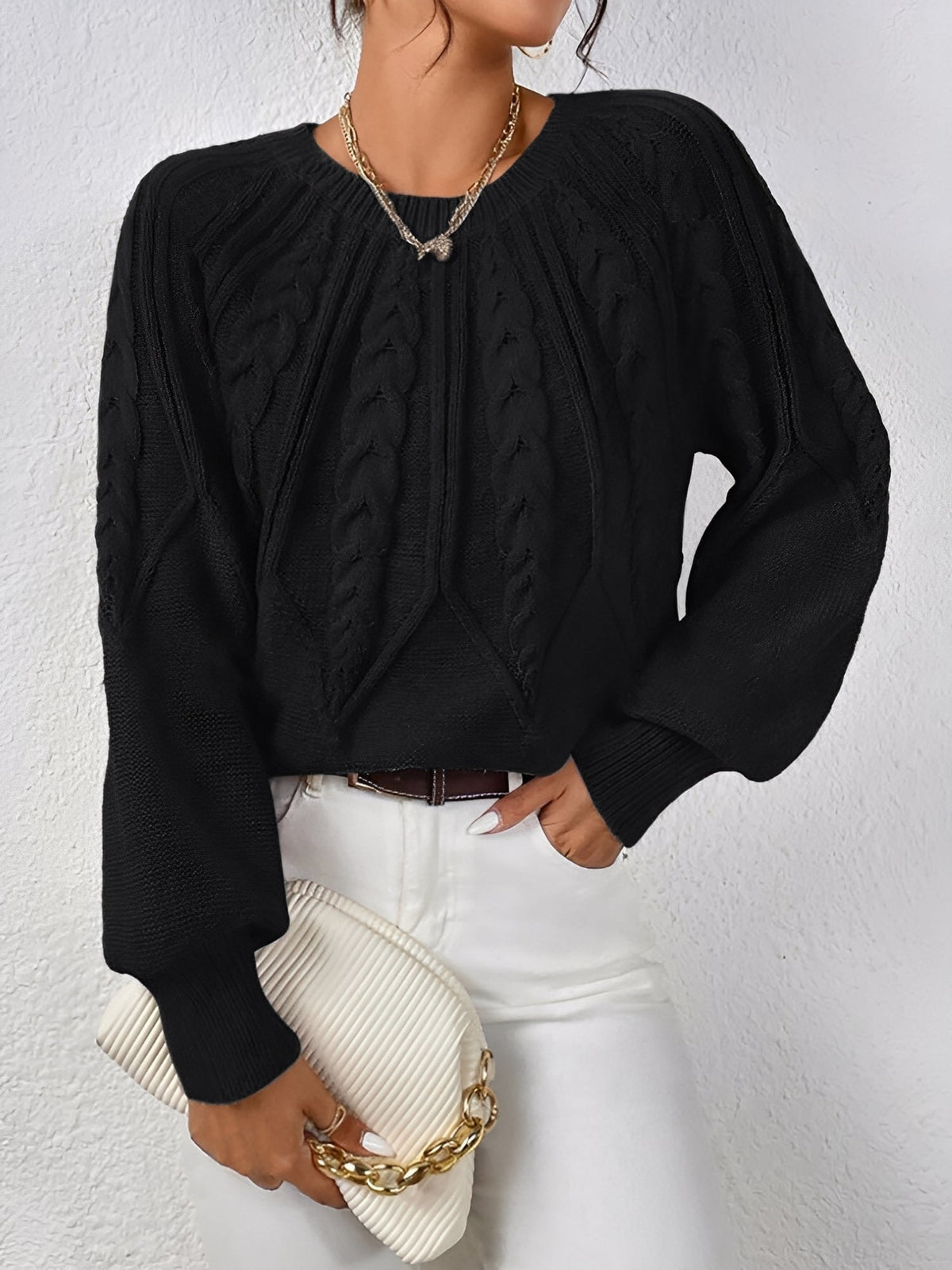 Cable Knit Sweater for Women