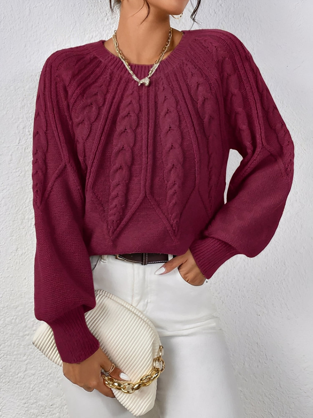 Cable Knit Sweater for Women