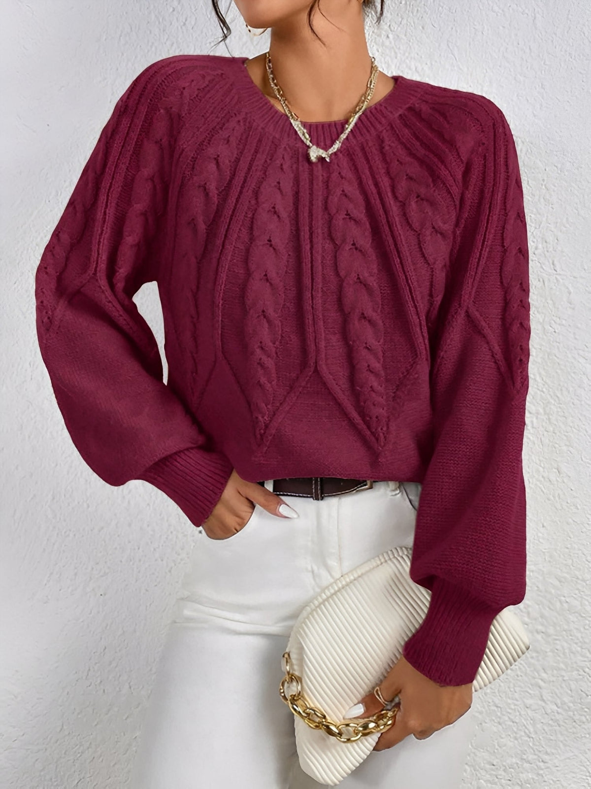 Cable Knit Sweater for Women