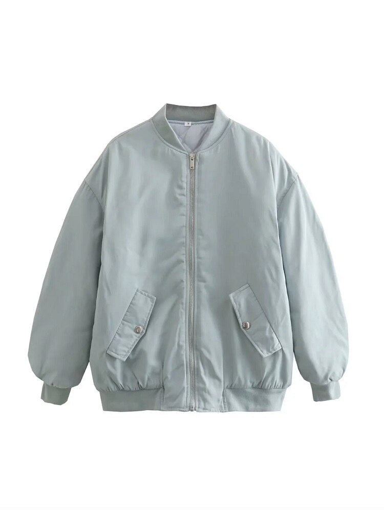 Oversized Bomber Jacket for Women