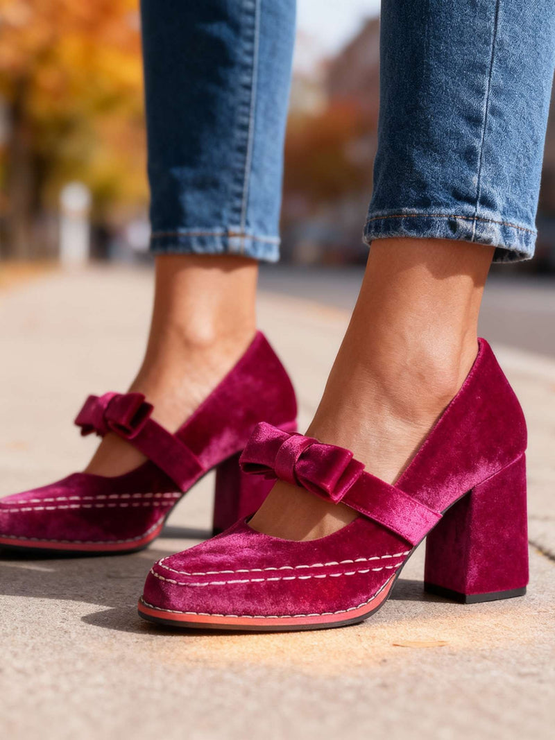 Velvet Loafers for Women