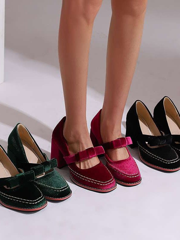Velvet Loafers for Women