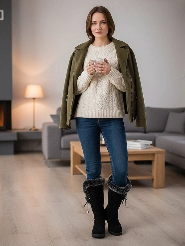 Waterproof Knee High Boots for Women