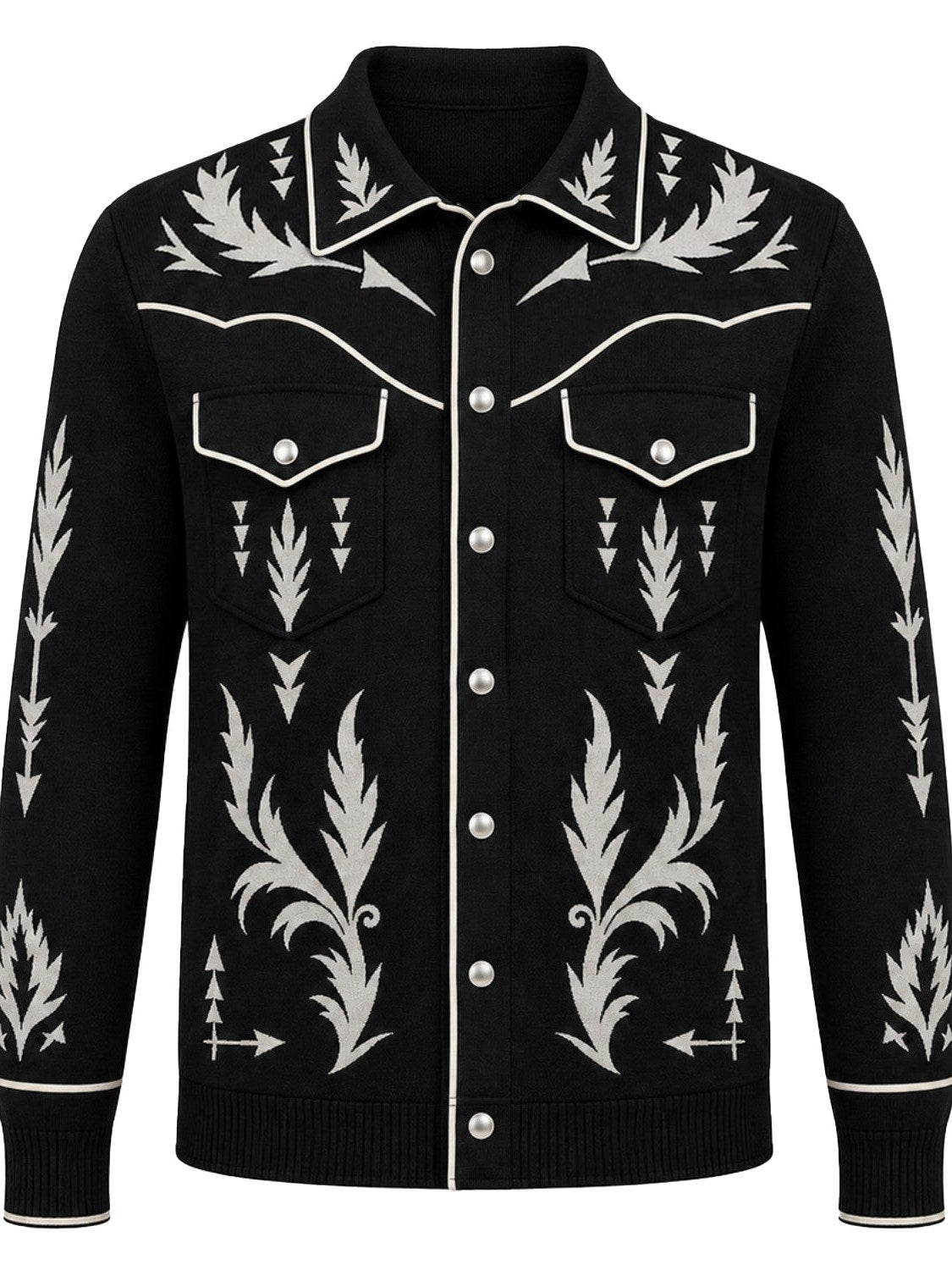 Western Polo Cardigan for Men