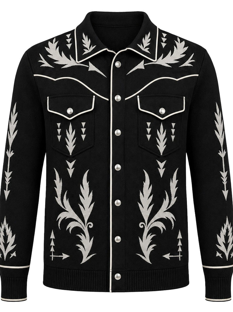 Western Polo Cardigan for Men